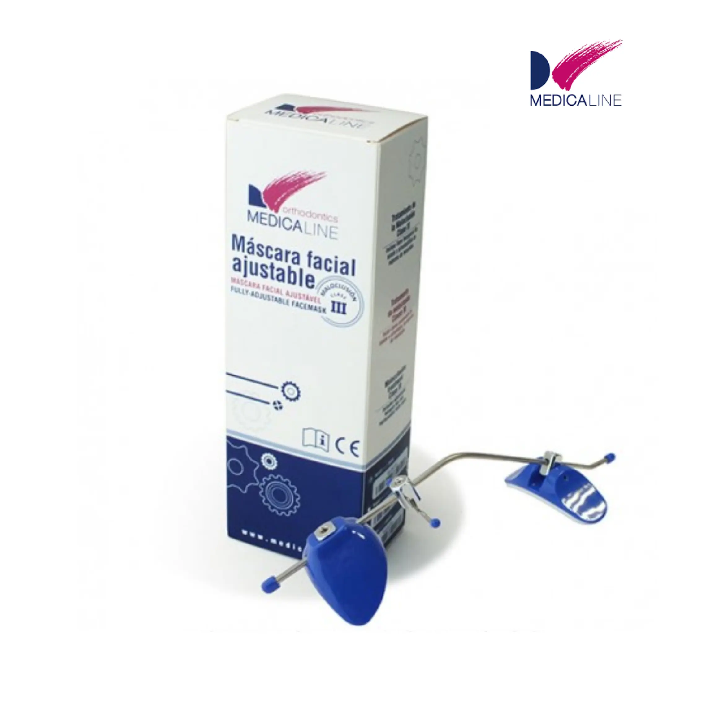 Máscara Facial Ajustable Azul Corrección Clase III - Medicaline Mascara-Facial-Ajustable-Azul-Correccion-Clase-III-Medicaline