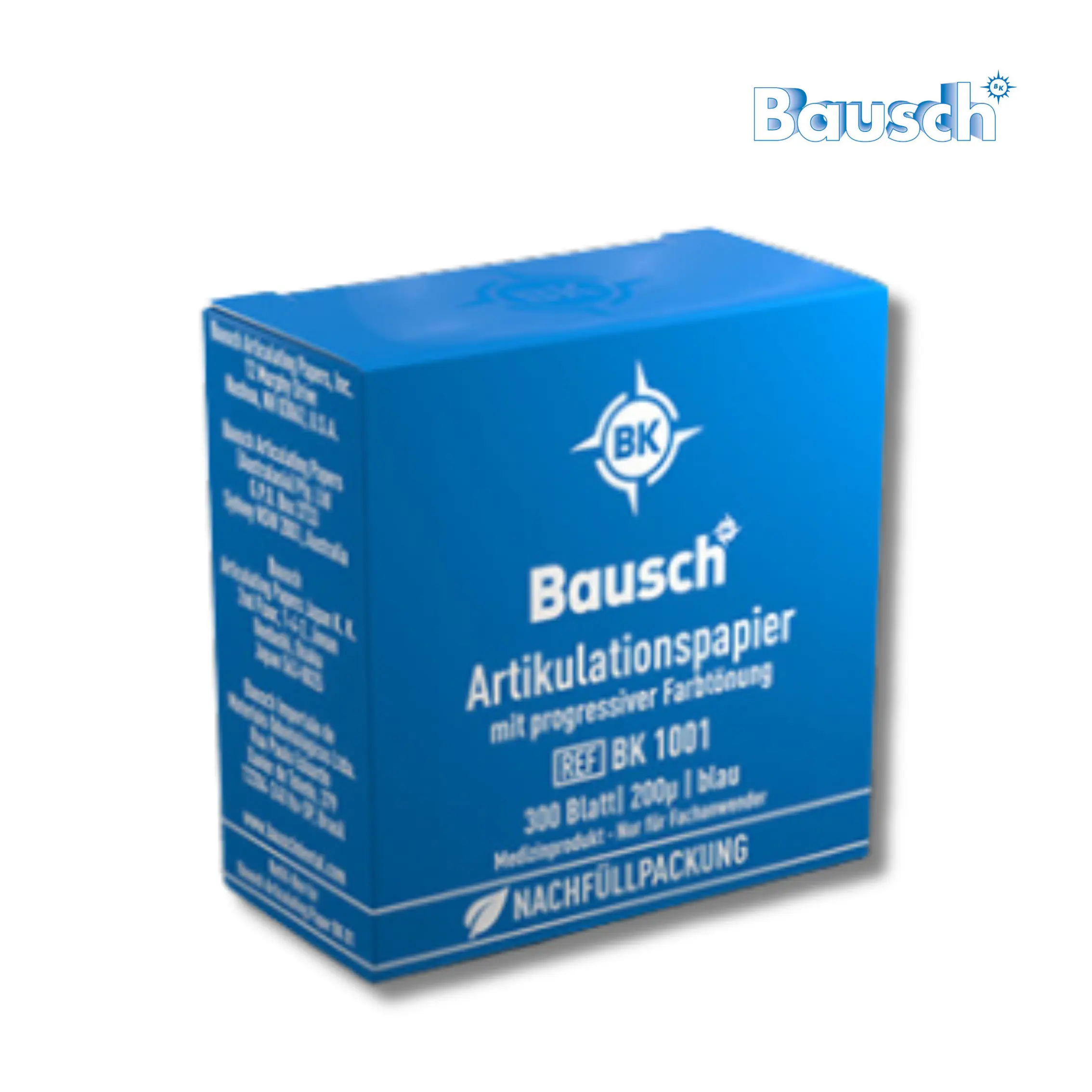 Papel Articular Dental Azul 200 µm – Bausch 300 hojas Papel-Articular-Dental-Azul-200-µm-–-Bausch-300-hojas