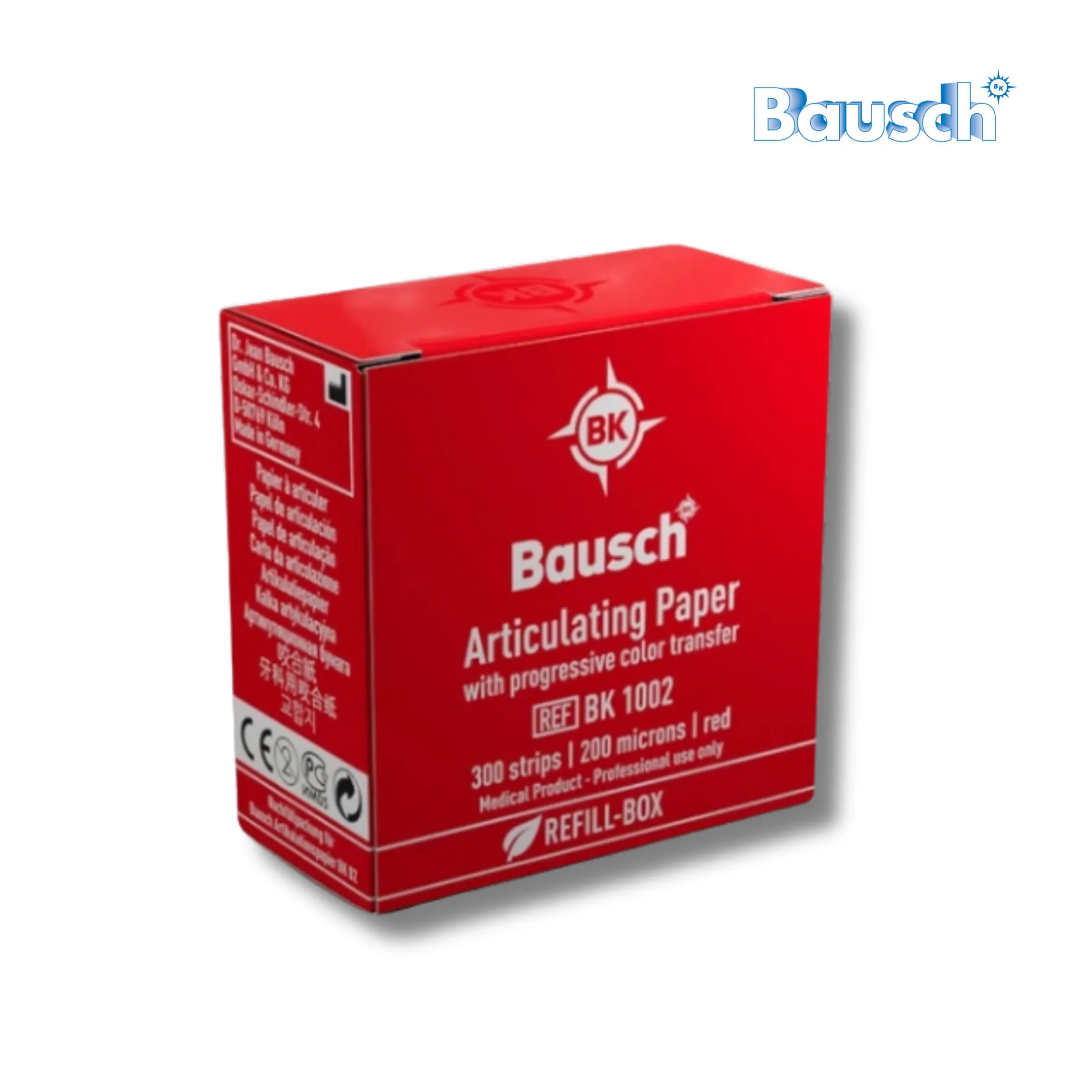 Papel Articular Dental Rojo 200 µm – Bausch 300 hojas Papel-Articular-Dental-Rojo-200-µm-–-Bausch-300-hojas