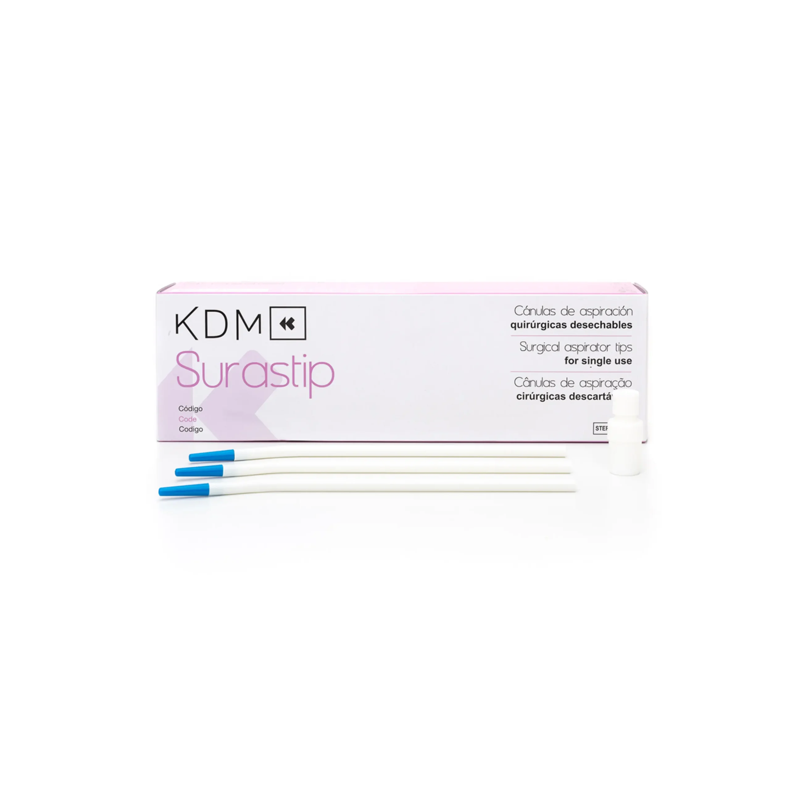 KDM CANULAS ASPIRACIÓN Cánula de Aspiración Quirúrgica desechable SURASTIP KDM 20 ud+adapt - Imagen 1